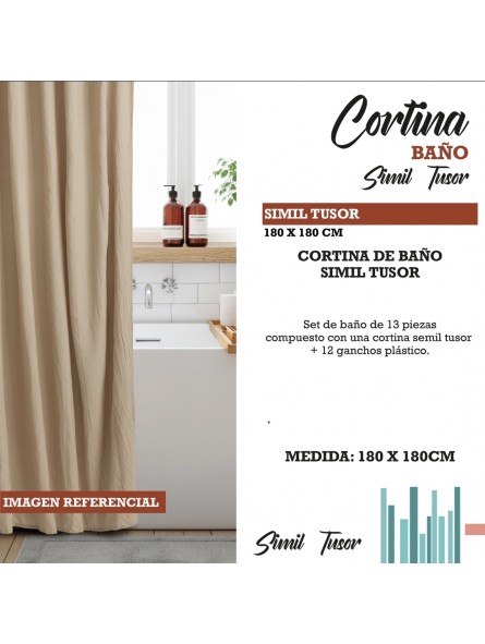 CORTINAS DE BAÑO SIMIL TUSOR
