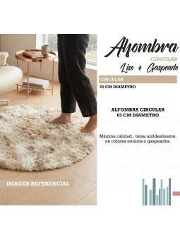 ALFOMBRA REDONDA PELO LARGO