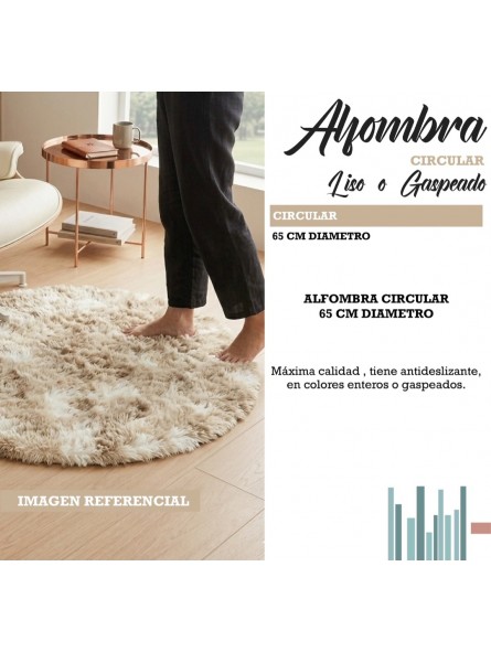 ALFOMBRA REDONDA PELO LARGO