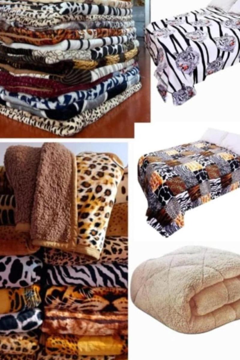 Manta Animal Print c/corderito