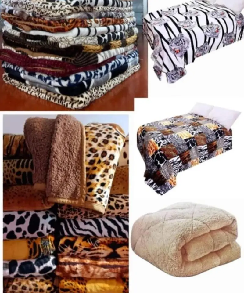 Manta Animal Print c/corderito