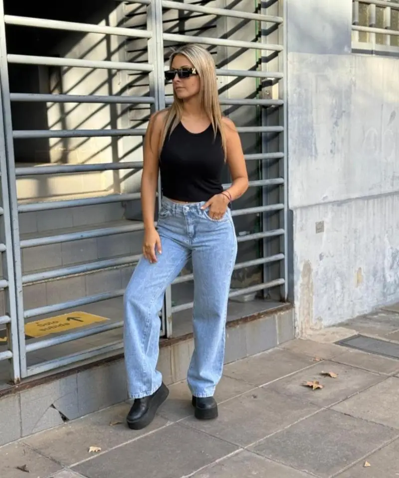 Wide leg claro nevado