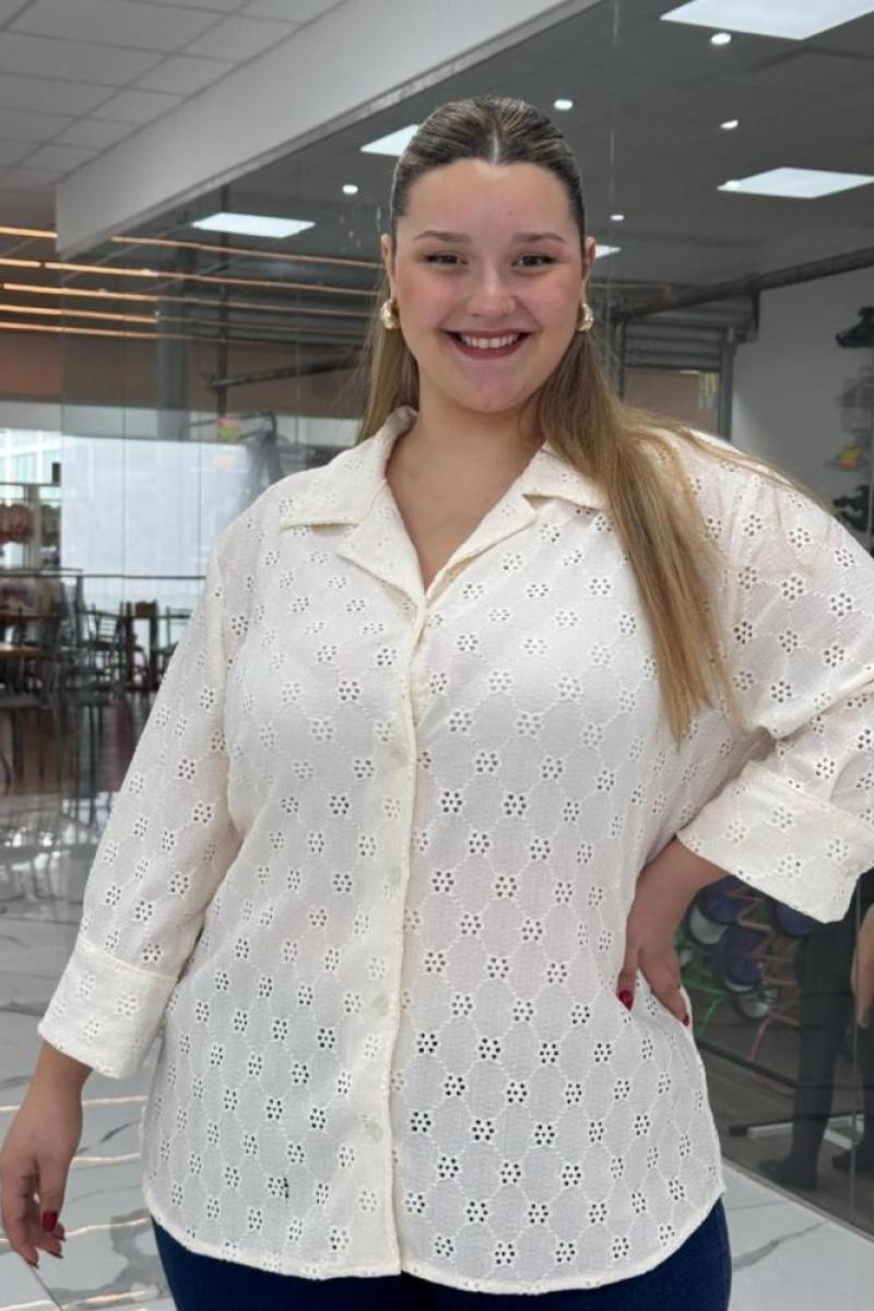 Camisa Broderie