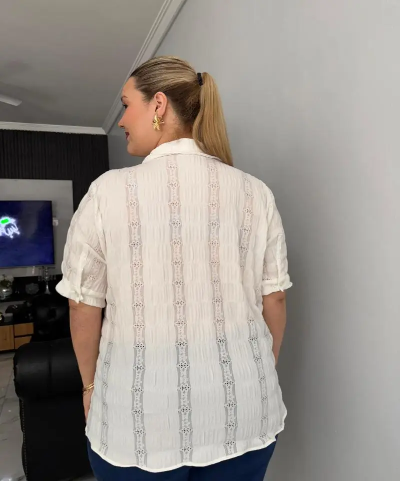 Camisa con encaje - 3