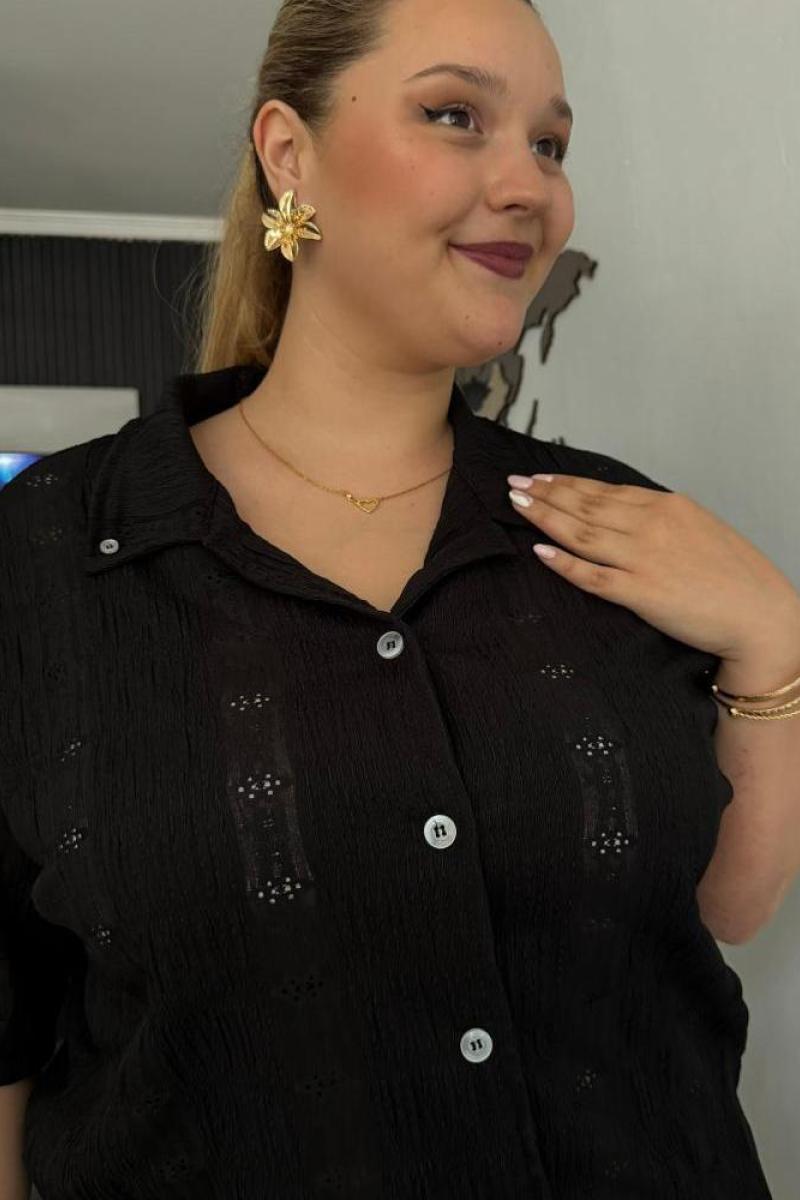 Camisa encaje de temporada talles grandes - 4